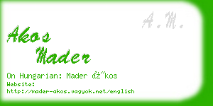 akos mader business card